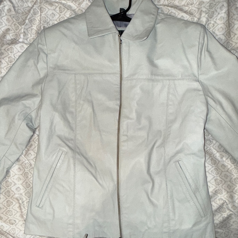 Reza Duro Leather Jacket - Light Gray (Size: 36 (M))